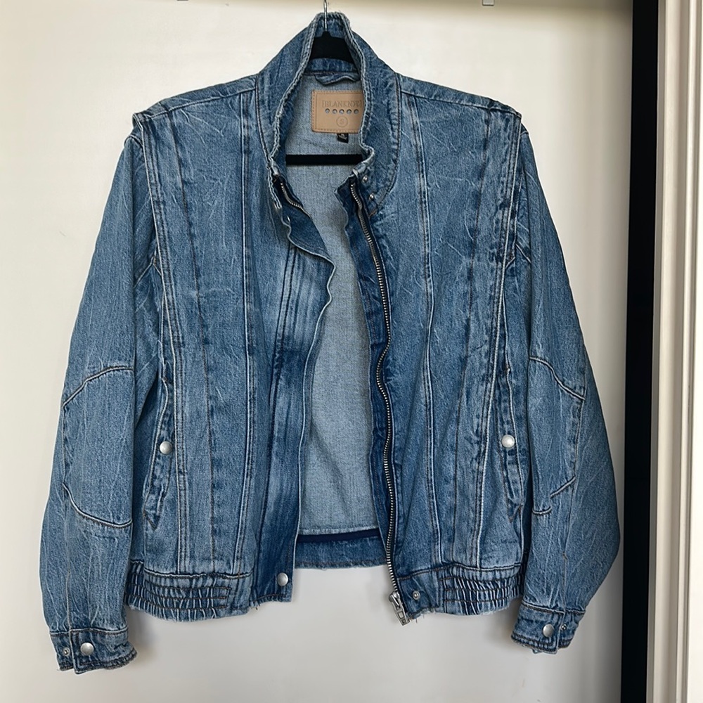 BLANKNYC 80’s Denim Bomber Jacket